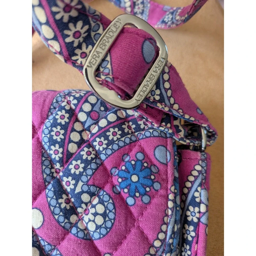 Vera Bradley‎ Petal Paisley Messenger Crossbody Bag Retired Pink Blue Navy